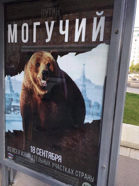 New Day: Il partito Russia unita richiama gli elettori con locandine con orso (FOTO)