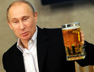 Marca di birra cinese in onore del presidente russo Vladimir Putin