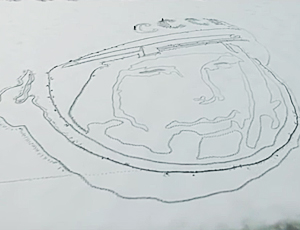 Una gigantografia di Yuri Gagarin disegnata sul ghiaccio di un lago (FOTO, VIDEO) / Ritratto del primo uomo nello spazio misura 100 metri