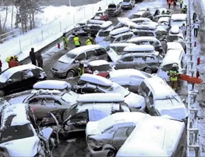 Nel Caucaso si sono scontrate 38 automobili / Non ci sono feriti